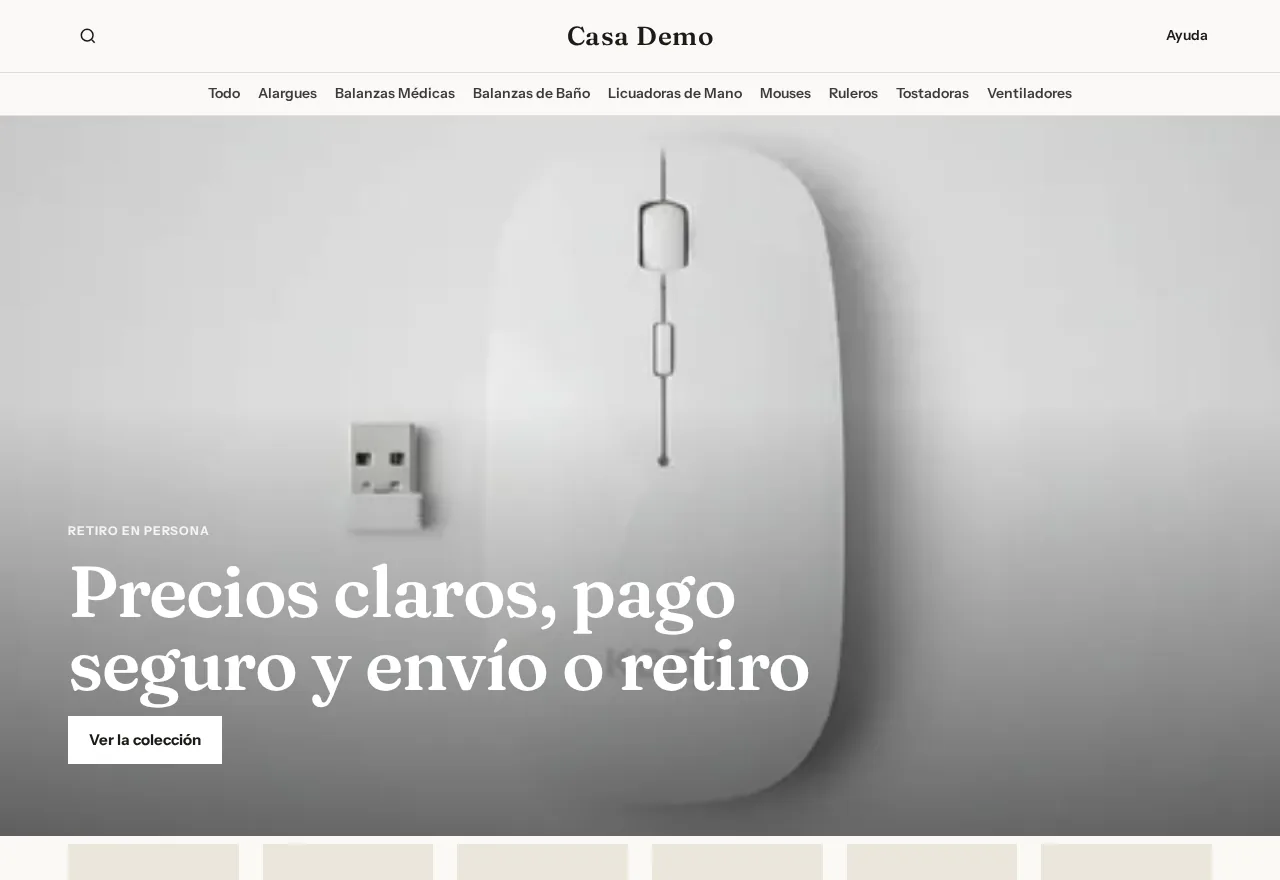 Tienda de ejemplo con la plantilla Moda